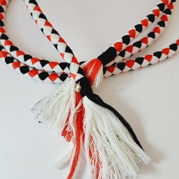 J.Crew Harlequin Diamond Weave Rope Belt - Picture 2 of 4